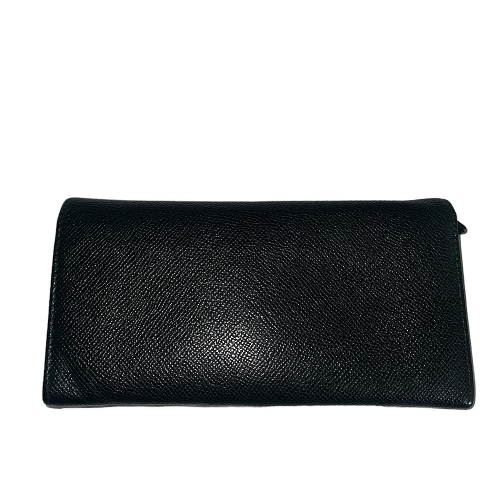 Bulgari Black Leather Continental Wallet View 2